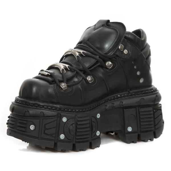 【並行輸入品】New Rock M TANK106 C2 Men's Black 100% Leat...
