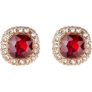 【並行輸入品】Nicole Millerゴールドルビーレッドクリアクリスタルラインストーン誕生石スタ...