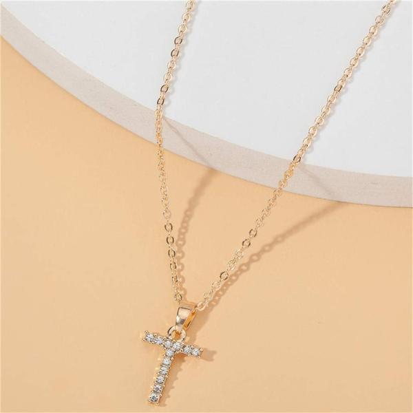 【並行輸入品】Muised フルダイヤモンド 26文字 ゴールドレターネックレス レディース ガール...
