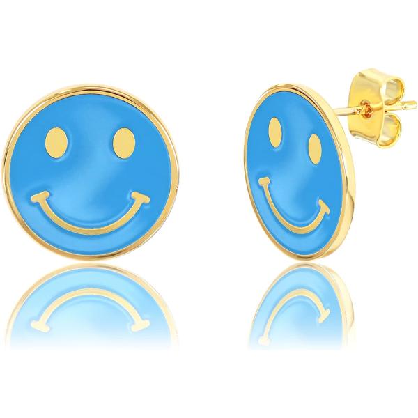 【並行輸入品】SM Smiley Face Earrings for Women Cute Roun...