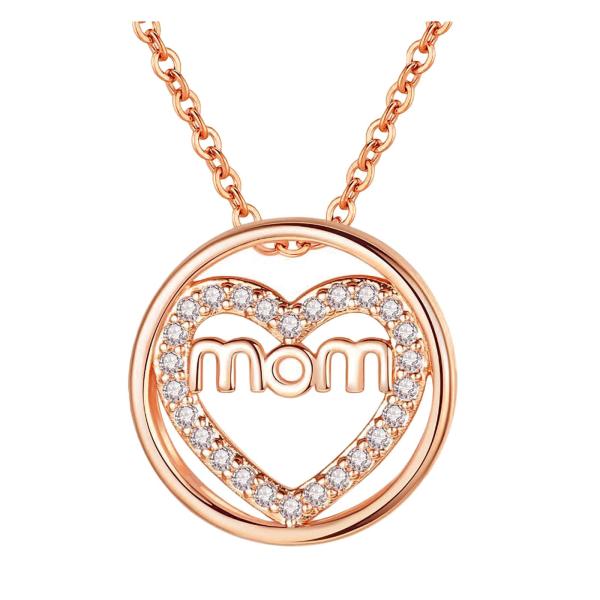 Necklace Circle Mother&apos;s Day Send Jewelry Heart Pe...