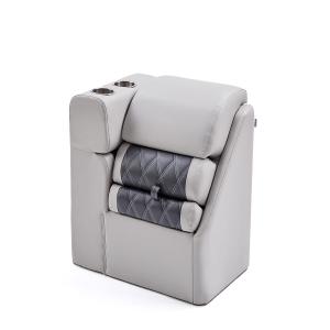 【並行輸入品】 DeckMate Left Lean Back Luxury Pontoon Boat Seat Charcoal and