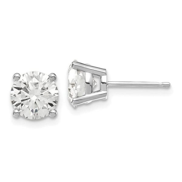 【並行輸入品】Moissanite Stud Earrings in 14K White Gold ...