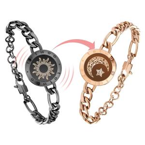 TOTWOO Touch Bracelets for Couples, Vibration & Light up for Lov 並行輸入品