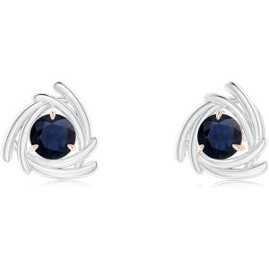 【並行輸入品】ANGARA Natural Blue Sapphire Stud Earrings ...