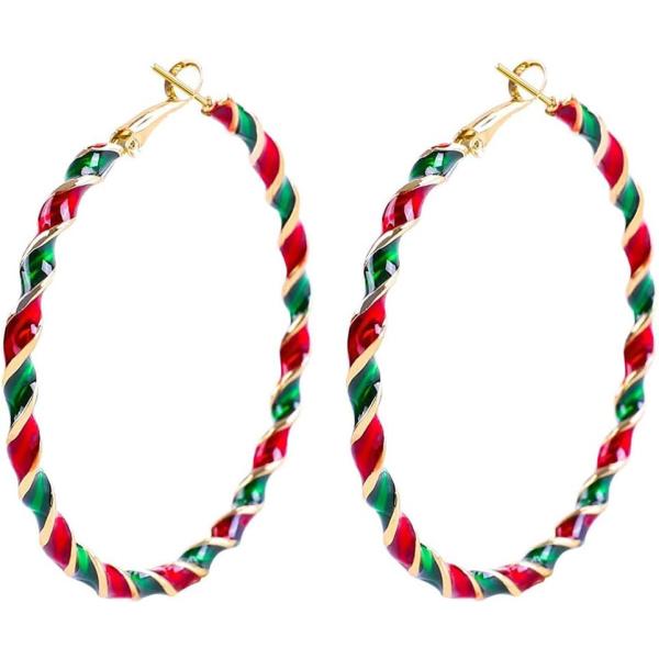 【並行輸入品】クリスマスツリースタッドイヤリング クリスマスフープイヤリング アクリルドロップイヤリ...
