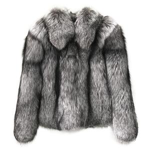 Big Fluffy Fur Coat For Women With Real Silver Fox Furry Fur Lon 並行輸入品｜bestshop-d