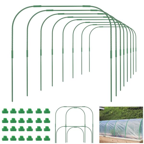 【並行輸入品】Greenhouse Hoops グロウトンネル 8セット ロングガーデンフープ (4...
