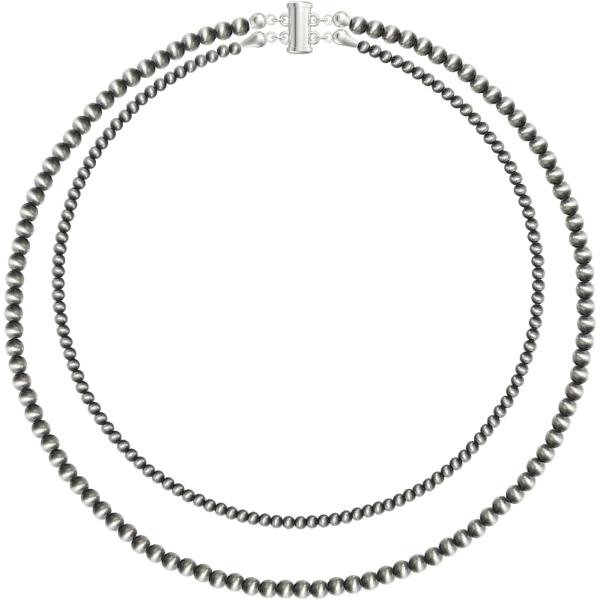 【並行輸入品】Qulltk ナバホパールネックレス レイヤードクラスプ付き ウエスタンジュエリー レ...