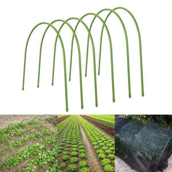【並行輸入品】6Pcs Greenhouse Hoops, Garden Hoops Rust Fr...