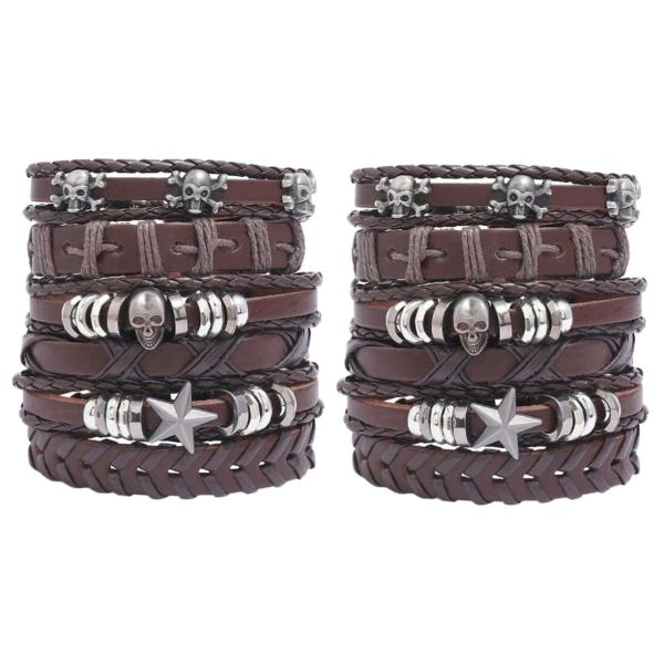 【並行輸入品】SOIMISS 12 Pcs Braided Leather Bracelet Coo...