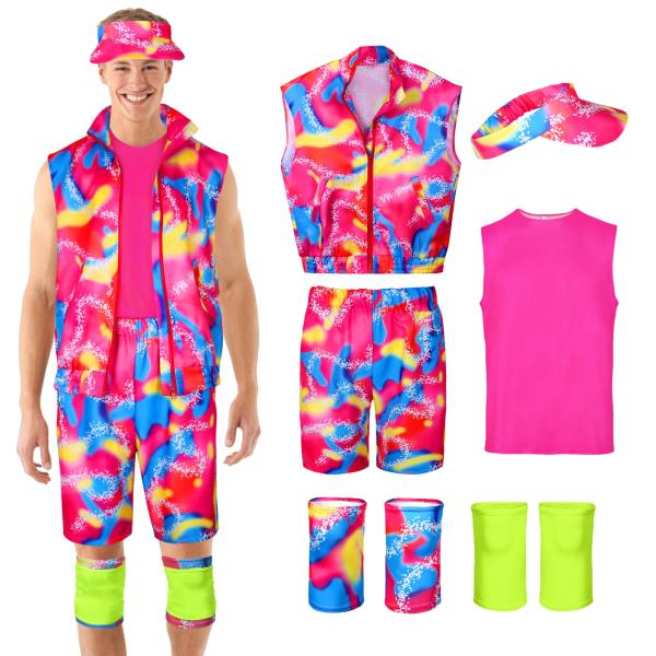 【並行輸入品】Cosrea 80s Costume for Men 80s 90s Workout ...