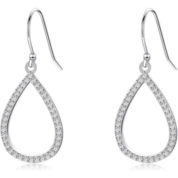 【並行輸入品】Lynwei ティアドロップピアス レディース ドロップダングル シルバー フォーマル...