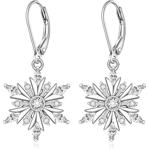 【並行輸入品】スノーフレークイヤリング レディース スターリングシルバー ウィンタークリスタル キラ...