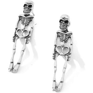 【並行輸入品】Azusa Sun ハロウィンイヤリング 不気味なスカル スケルトン スタッド ジャケ...