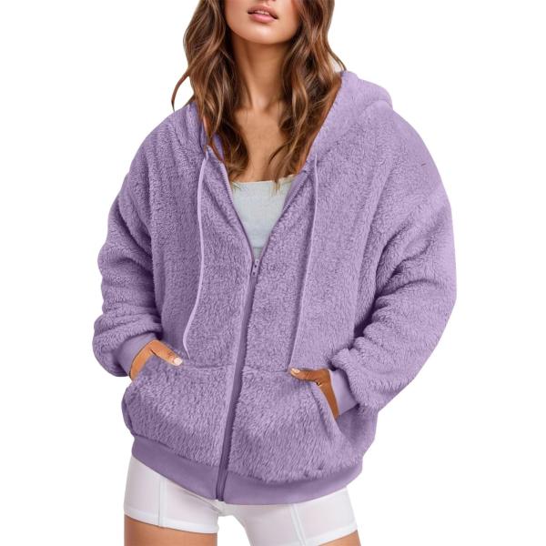 Ceboyel Women 2023 Fleece Oversized Jacket Long Sl...