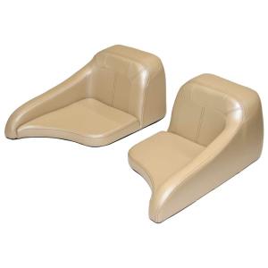 【並行輸入品】 Blue Wave Boat Bow Seat Cushions | High Back Beige (Set of 2)