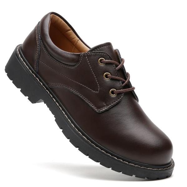 【並行輸入品】IUY Oxford Shoes for Women Chunky Leather L...