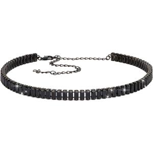 【並行輸入品】Black Choker Necklace Cool Diamond Choker N...