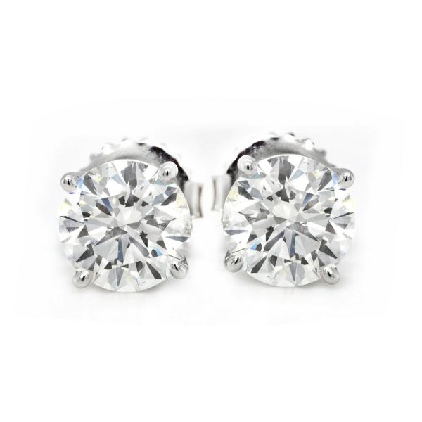 【並行輸入品】Diamond Stud Earrings 1.02 Carats Total Wei...