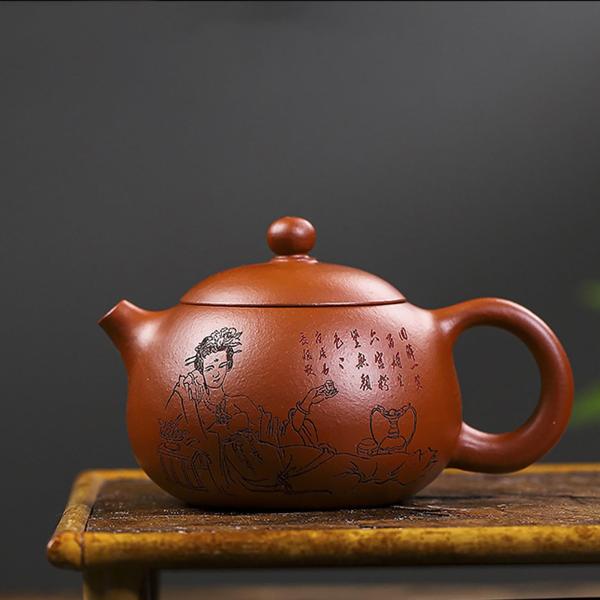 【並行輸入品】Handmade Zisha Teapot, Chinese Yixing Purpl...