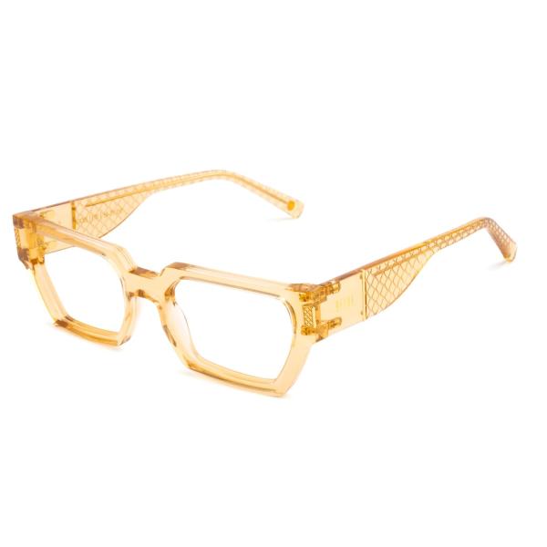【並行輸入品】9FIVE Locks Gold Scale Clear Lens Glasses w...