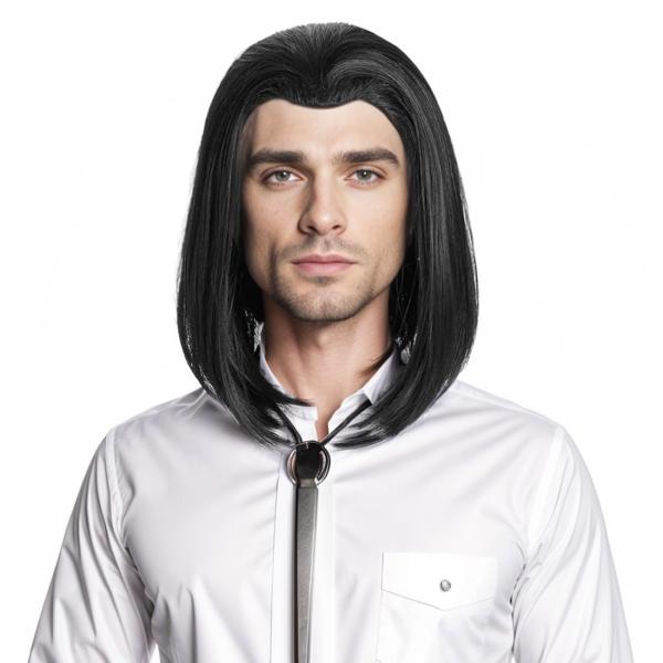 RightOn Black Wig 90s Mens Costume Wig Black Wig B...