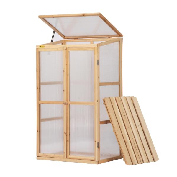 【並行輸入品】BIGTREE 木製グリーンハウス ミニ温室 屋内/屋外 保育園 通気口 コールドフレ...