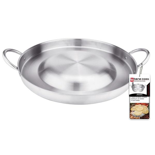 【並行輸入品】Bene Casa Stainless Steel 22.4 inch Comal P...