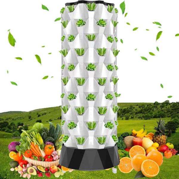 【並行輸入品】水耕タワー自己散水成長システム、48/64/80植物サイト屋内垂直ガーデニング成長キッ...