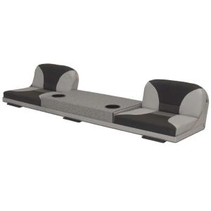 【並行輸入品】 G3 Boat Flip Deck Seat | Transom Bench 63 Inch Gray Black