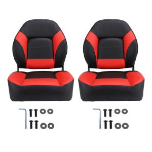【並行輸入品】 Fold Down Boat Seat, Foam Lining Captain Chair with High Backres