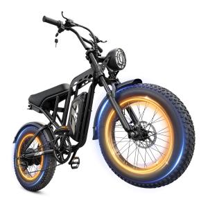 【並行輸入品】 Electric Bike for Adult,1500W Peak Motor 20*4 Fat Tire,30MPH 60M