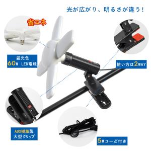投光器 LED電球付 クリップランプ スーパー...の詳細画像2