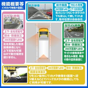 7インチモニター 4画面分割 同時録画可能 大...の詳細画像1