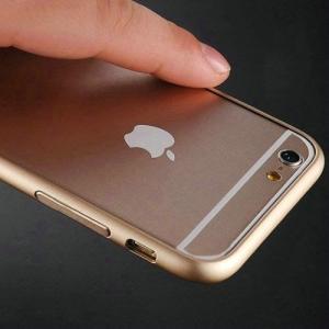 iPhone6(4.7インチ)用 アルミフレームバンパーケース (ゴールド) ＋ 液晶フィルム｜bestsupplyshop