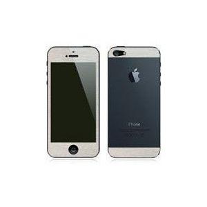 iPhoneSE/5S用 両面 カスタムデザイン液晶フィルム シール(ヘアラインシルバー)
