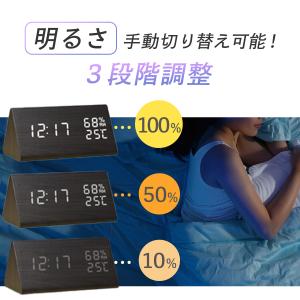 温湿度時計 湿度計 温度計 LED 温湿度計 ...の詳細画像3
