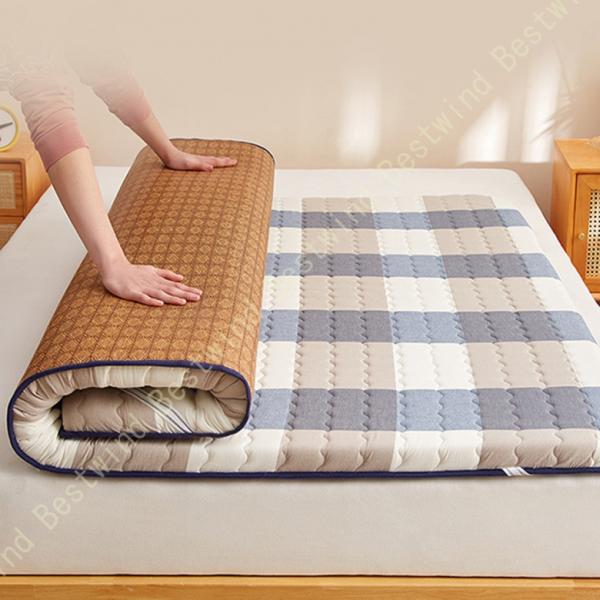 厚手 ベッドパッド 畳 柔らかい 2way スポンジパッド 家庭用 夏用 冬用 ダブルベッド 籐シー...