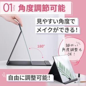 卓上鏡 鏡 卓上ミラー 折りたたみ メイクミラ...の詳細画像3