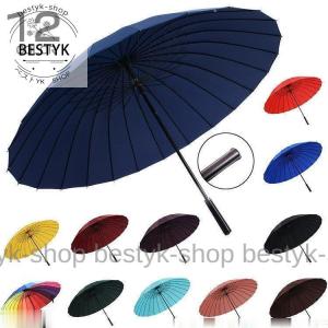 長傘 傘 メンズ 雨傘 大きい 耐風 撥水 丈夫 24本骨 カサ 雨具 無地 115cm ビジネス 和傘 紳士 梅雨対策 12色｜bestyk-shop