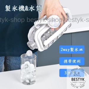 2in1 製氷皿 製氷器 アイストレー アイスボール ボトル