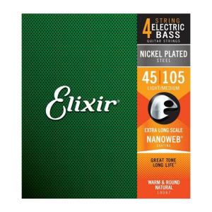 Elixir エリクサー ベース弦 NANOWEB #14087 Medium ExtraLong .45-.105｜beta-music