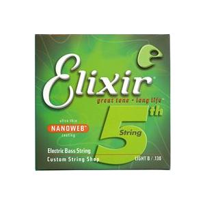 Elixir エリクサー  5弦ベース用 エレキベース バラ弦（.130）　NANOWEB 5th Light Low-B 15430｜beta-music