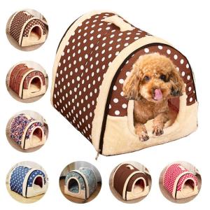 ペットハウス 犬ハウス ドーム型 2WAY 折りたたみ 犬 猫 小型犬 洗える 両用ベット 秋冬 犬用ベッド 猫用ベッド かわいい おしゃれ もちもち あったか 防寒