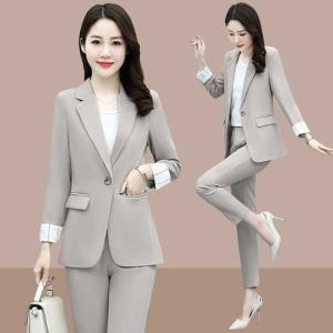 パンツスーツ レディース ２点セット ロングパンツ