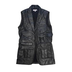 MASU エムエーエスユー 23SS I'M READY Leather Vest スタッズレザーロングベスト｜bettercallbroski