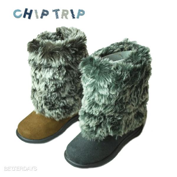 ブーツ キッズCHIP TRIPチップトリップ フェイクファー モコモコ 114-148 靴 16c...