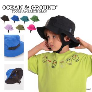 ハット 帽子 オーシャンアンドグラウンド プレイHAT UVカット 撥水加工 ウミヤマコドモ OCEAN&GROUND 1313110｜betterdays777