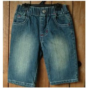ハーフパンツ キッズ ZIPSジップス ストレッチデニム総ゴム フラップポケット 80cm 90cm